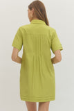Yvonne Pintuck Detail Shirt Dress