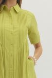 Yvonne Pintuck Detail Shirt Dress