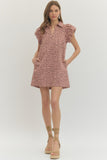 Christie Animal Print Flutter Sleeve Dress