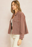 Nicola Fringe Detail Dyed Denim Jacket