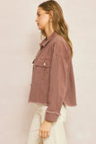 Nicola Fringe Detail Dyed Denim Jacket
