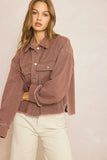 Nicola Fringe Detail Dyed Denim Jacket