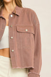 Nicola Fringe Detail Dyed Denim Jacket