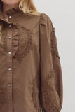 Parker Embroidered Applique Button Down