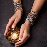 Rhyolite & Gold Stone Wrap