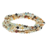 Amazonite & Gold Stone Wrap