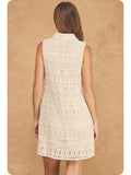 Emily Crochet Lace Sleeveless Dress
