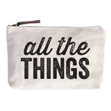 Canvas Sentiment Zip Pouch