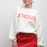 Amour Graphic Crew Neck Sweatshirt