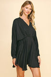 Rosalie V Neck Dolman Sleeve Dress