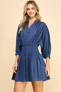 Aurelia Button Down Mini Dress