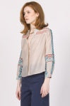 Makenna Embroidered Button Down Blouse