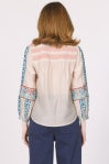 Makenna Embroidered Button Down Blouse