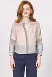 Makenna Embroidered Button Down Blouse
