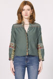 Makenna Embroidered Button Down Blouse