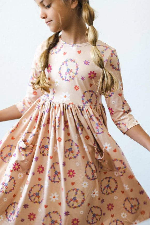Long Sleeve Pocket Twirl Dress
