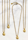 Goya Gold Textured Initial Necklace