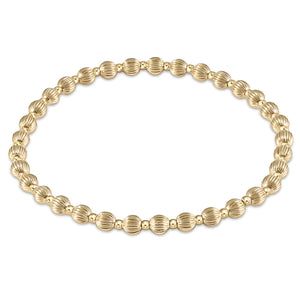 Extends Dignity Grateful Pattern Gold Bead Bracelet