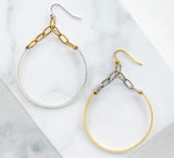 Paper Clip Chain Hoops
