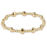 Honesty Sincerity Pattern Gold Bead Bracelet