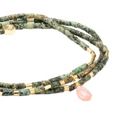 Teardrop Stone Wrap Bracelet/Necklace