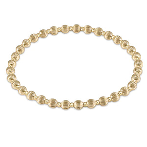 Dignity Grateful Pattern Gold Bead Bracelet